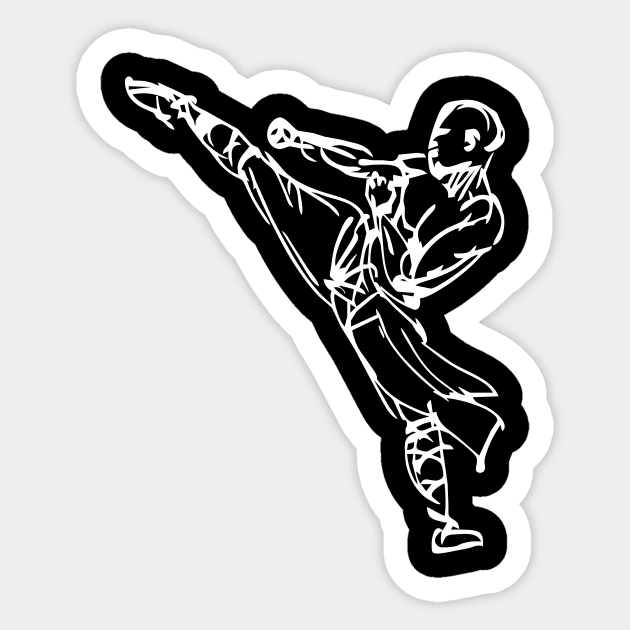 Kung-fu high kick Sticker by Nikokosmos